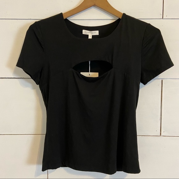 bohme Tops - Bohme Black Short Sleeve Keyhole Top. Size Small. NWT.